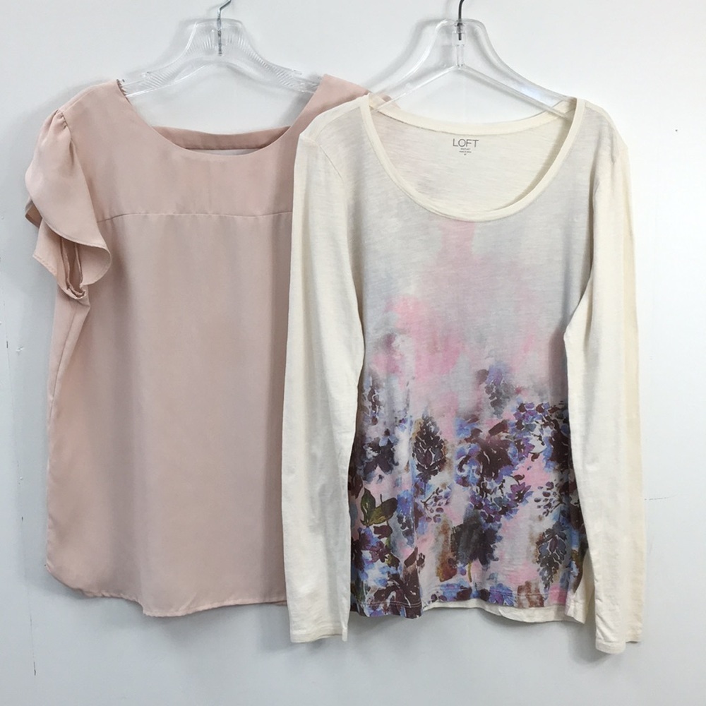 LOFT Outlet Floral Flowy Casual or Formal Top Bundle Size M EXCELLENT Condition